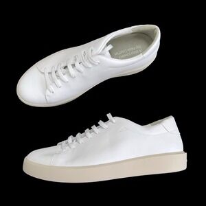 Everlane Men Women Unisex White ReLeather Court Sneakers Size F 14/M 12 NWOB